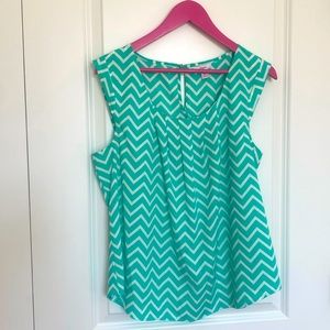 Candie's Sleeveless Chevron Top